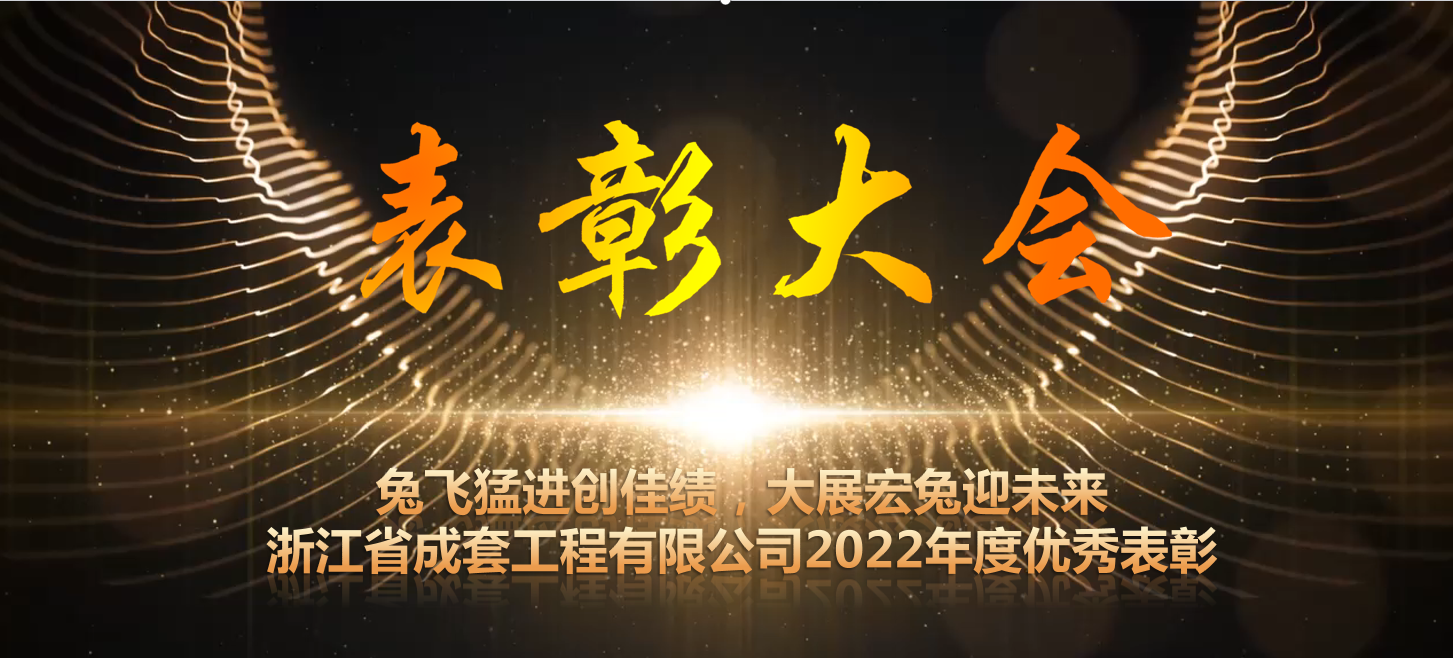 兔飛猛進創佳績，大展宏兔迎未來——浙江省成套工程有限公司2022年度優秀表彰大會